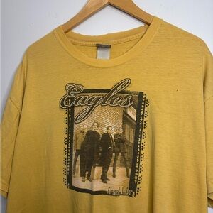 Eagles Farwell Tour 2005 Graphic Yellow T-Shirt Large